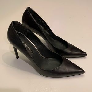 Stuart Weitzman, leather black heels